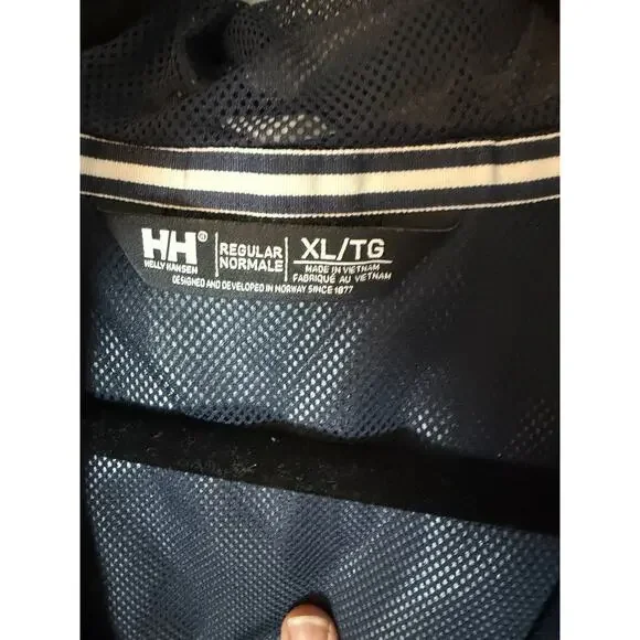 Helly Hansen Women's Koster Rain Jacket XL Navy Hooded Waterproof Rain Coat NWT - Picture 8 of 15